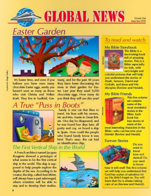 My Best Friends christian magazine for kids Global news component